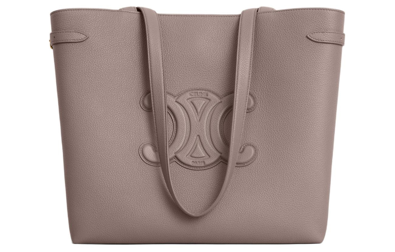 CELINE Cabas Grained Calfskin Tote Bag, Shopping Bag, Shoulder Bag, Handbag Women's Pebble