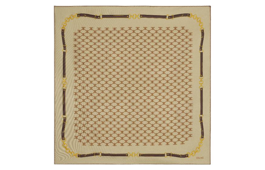 CELINE Bandana In Heritage Silk Twill