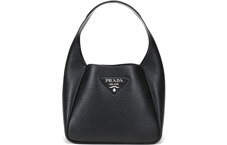 PRADA Cow Leather Handbag Women's Black
