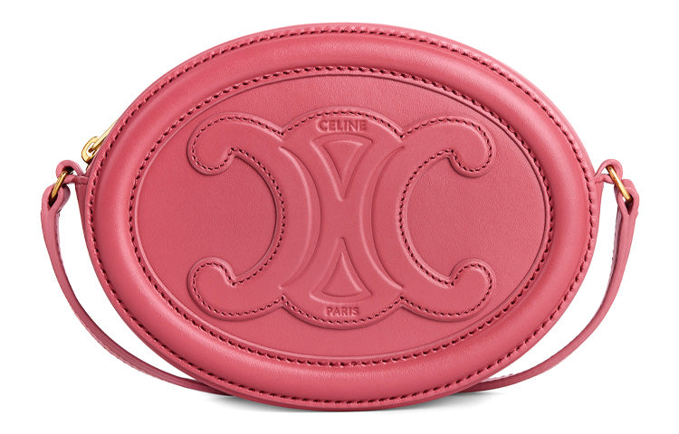 CELINE Cuir Triomphe Triumph Smooth Calf Leather Mooncake Bag, Shoulder Bag, Crossbody Bag Women's