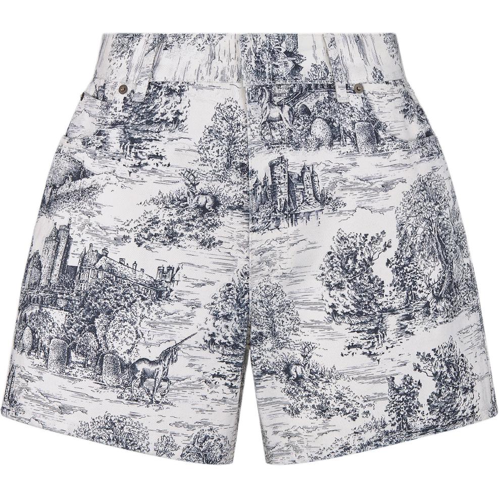DIOR Toile De Jouy Scotland Patterned Shorts