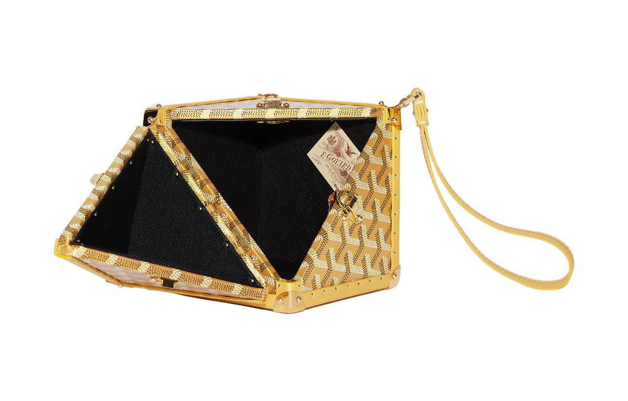 GOYARD Dé Canvas With Leather Wrist Bag Women's Yellow