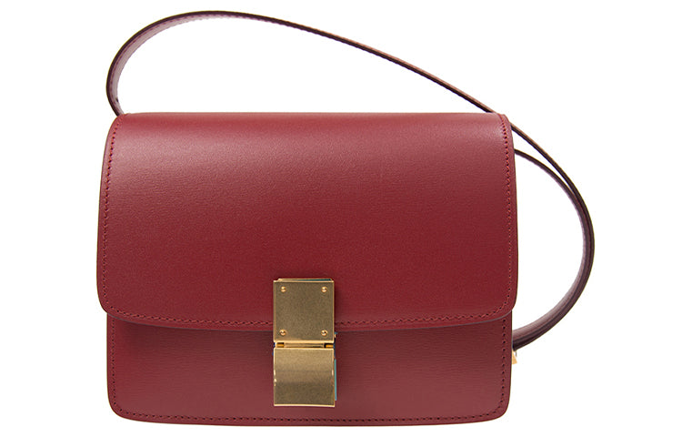 CELINE Classic Bo Calfskin Tofu Bag Small Square Bag Shoulder Bag Crossbody Bag Medium Size Women's Red