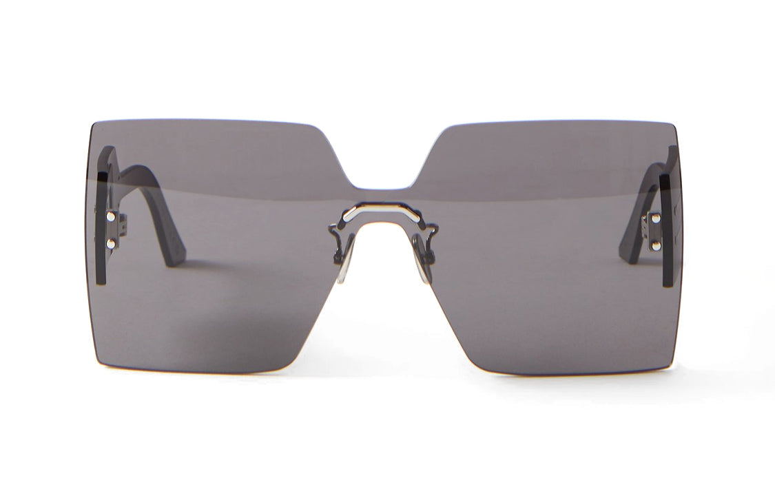 DIOR Acetate Irregular Shape Sunglasses Men's Black Gray Color