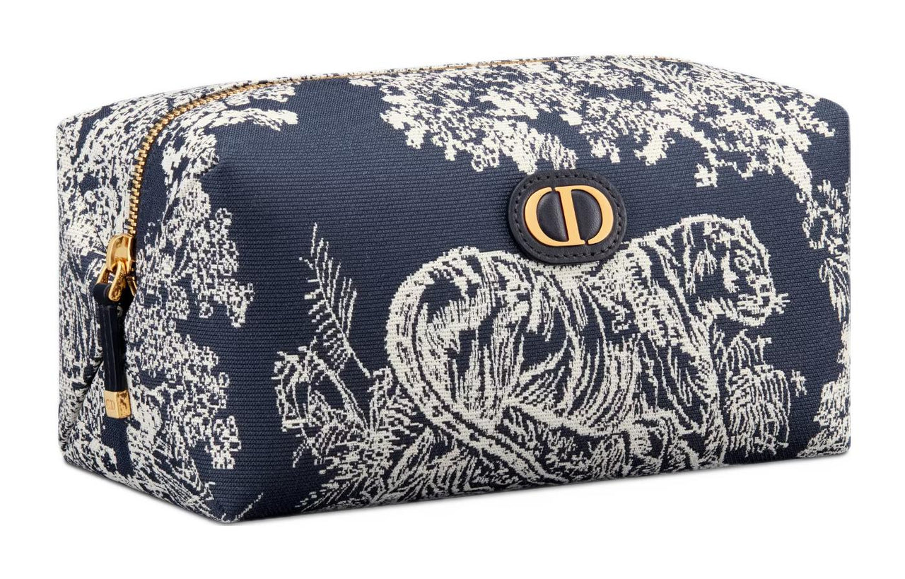 DIOR 30 Montaigne Jacquard Fabric Toiletry Bags Clutches Regular Women's Blue