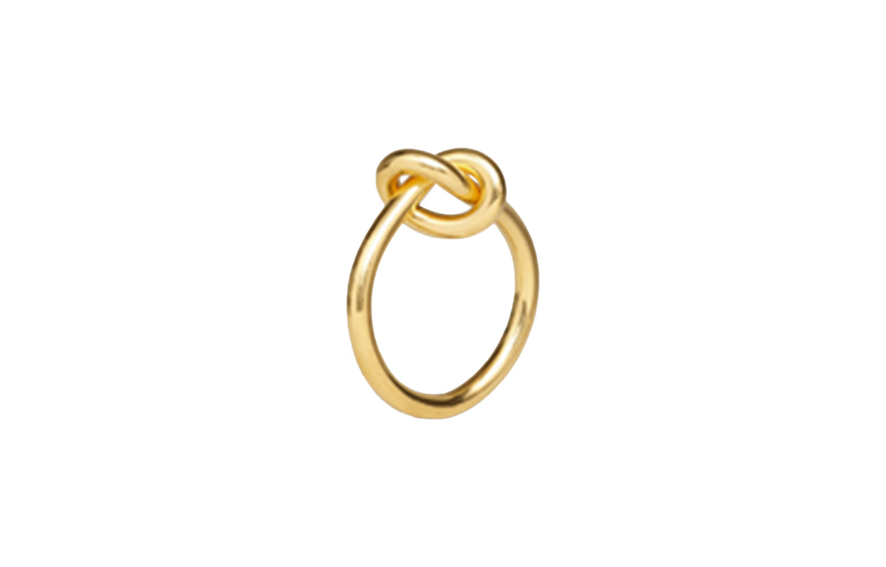 CELINE Knot Ring In Brass With Gold Finish