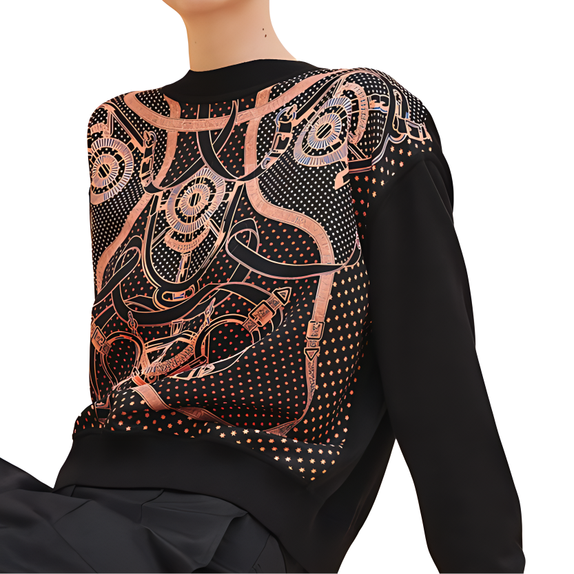 HERMES FW24 Sweatshirt Women's Black