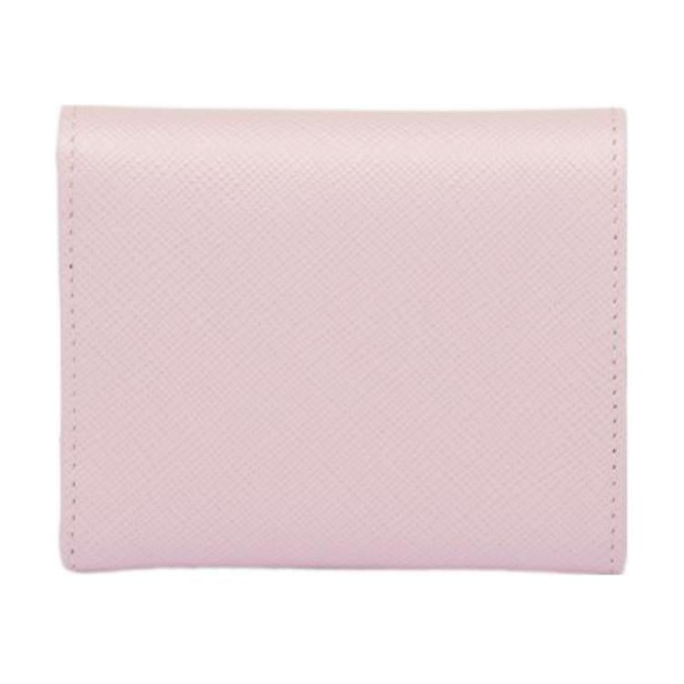 PRADA Cow Leather Wallet Women's Light Pink