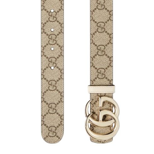(WMNS) Gucci 26 Reversible GG Marmont Belt 'Beige' 847131-FAFGJ-9788