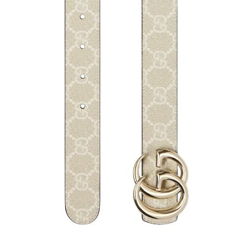 (WMNS) Gucci 26 Reversible GG Marmont Belt 'White' 847131-FAFGJ-9859