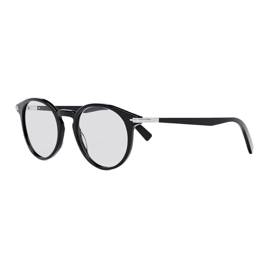 DIOR Acetate Metal Oval Eyeglass Frames Unisex Black/Silver