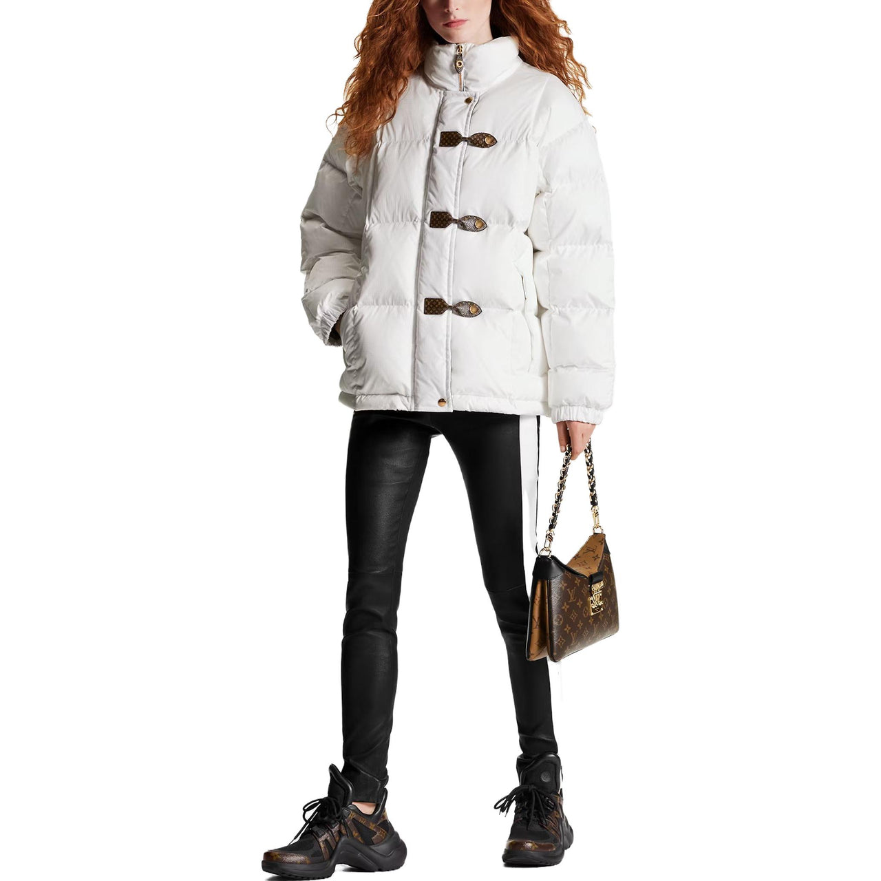 LOUIS VUITTON Monogram Accent Pillow Puffer Jacket