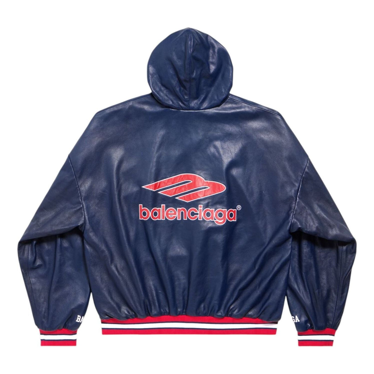 Balenciaga 3B Football Polo Hoodie 'Dark Navy Red' 856357TMS024100