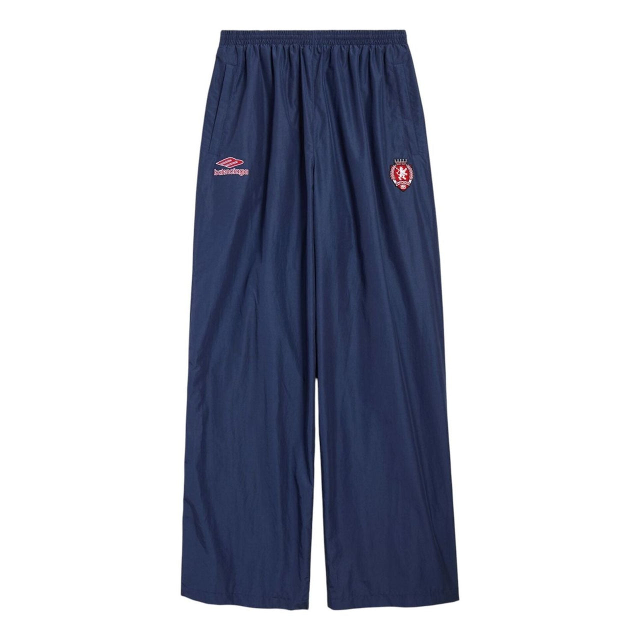 Balenciaga 3B Football Tracksuit Pants 'Dark Navy Red' 857656TPQ386641