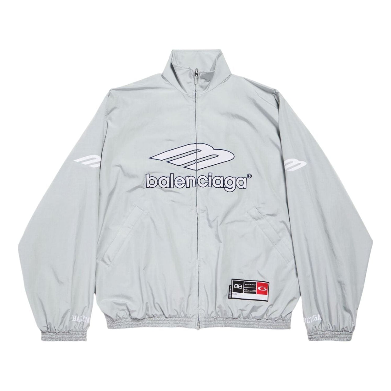 Balenciaga 3B Football Tracksuit Jacket 'New Grey' 857734TPQ381800