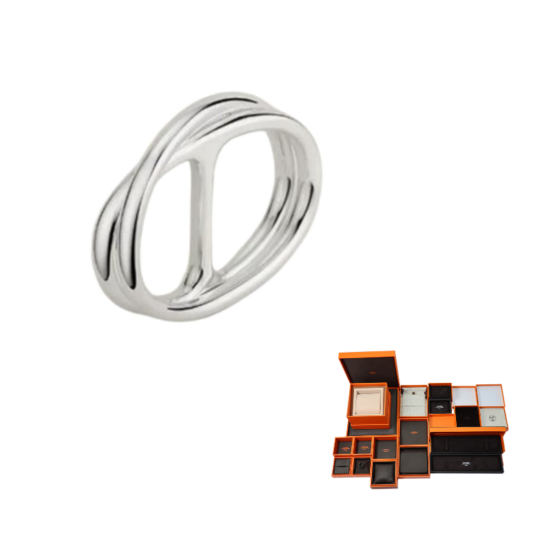 HERMES 925 Sterling Silver Rings Women's Silver