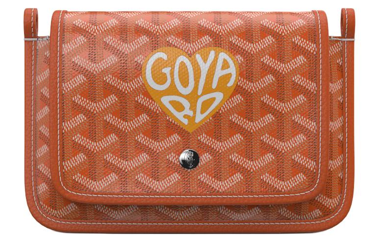 GOYARD Plumet Canvas With Leather Envelope Bag Crossbody Bag Shoulder Bag Unisex Orange And Yellow Small Heart