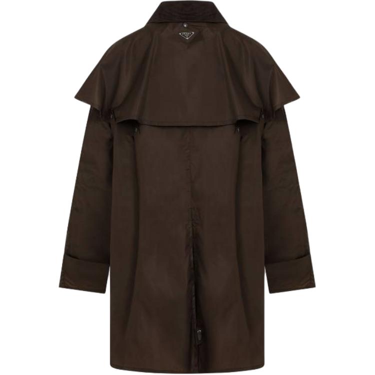 PRADA Corduroy-Collar Long-Sleeved Storm Jacket