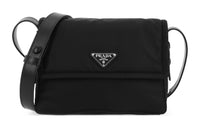PRADA Cini Re-Nylon Recycled Nylon Bonded Leather Messenger Bag Shoulder Bag Crossbody Bag Small Size Women's Black