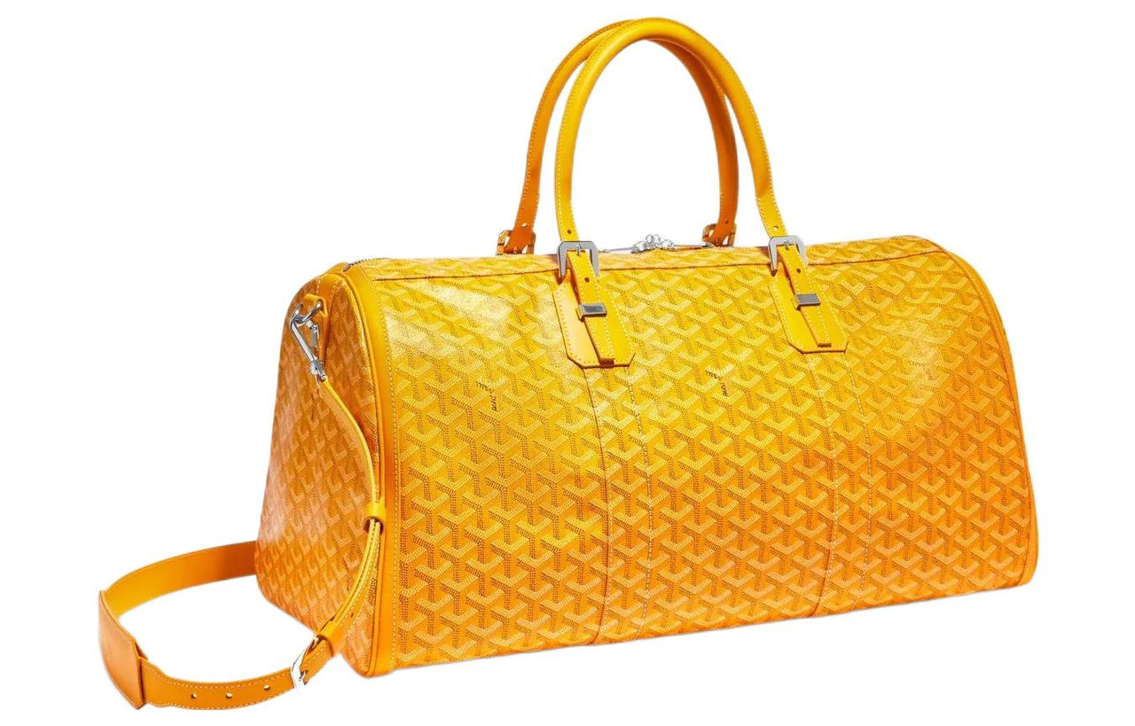 GOYARD Cow Leather Dog's Teeth Bag Straps Medium Size Unisex Yellow