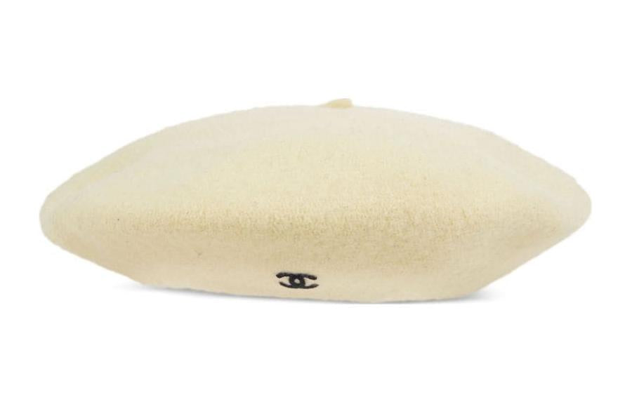 CHANEL 1990 2000 Interlocking CC logo Beret