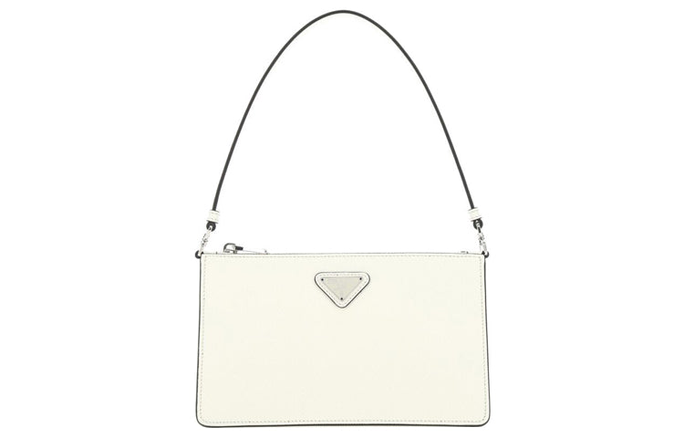 PRADA Cow Leather Shoulder Bag Handbag Shoulder Bag Women's White