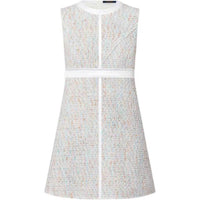 LOUIS VUITTON Summer Stardust SS22 Sleeveless Dress Women's Silver