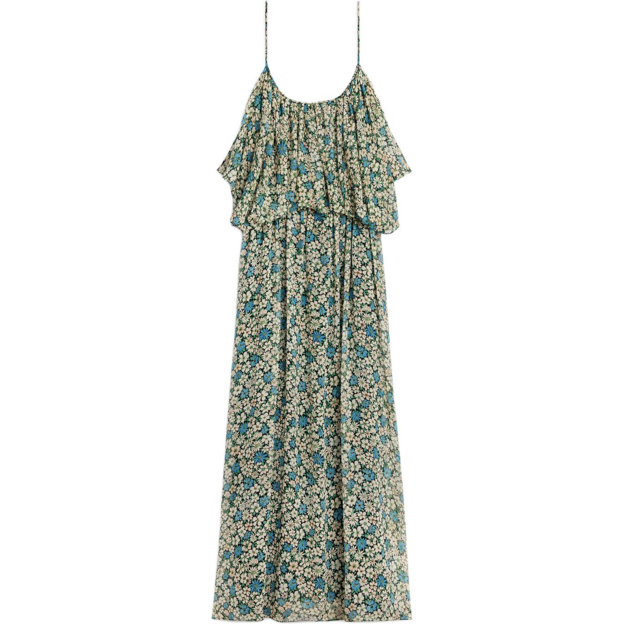 CELINE All Over Floral Patterned Gathered Dress
