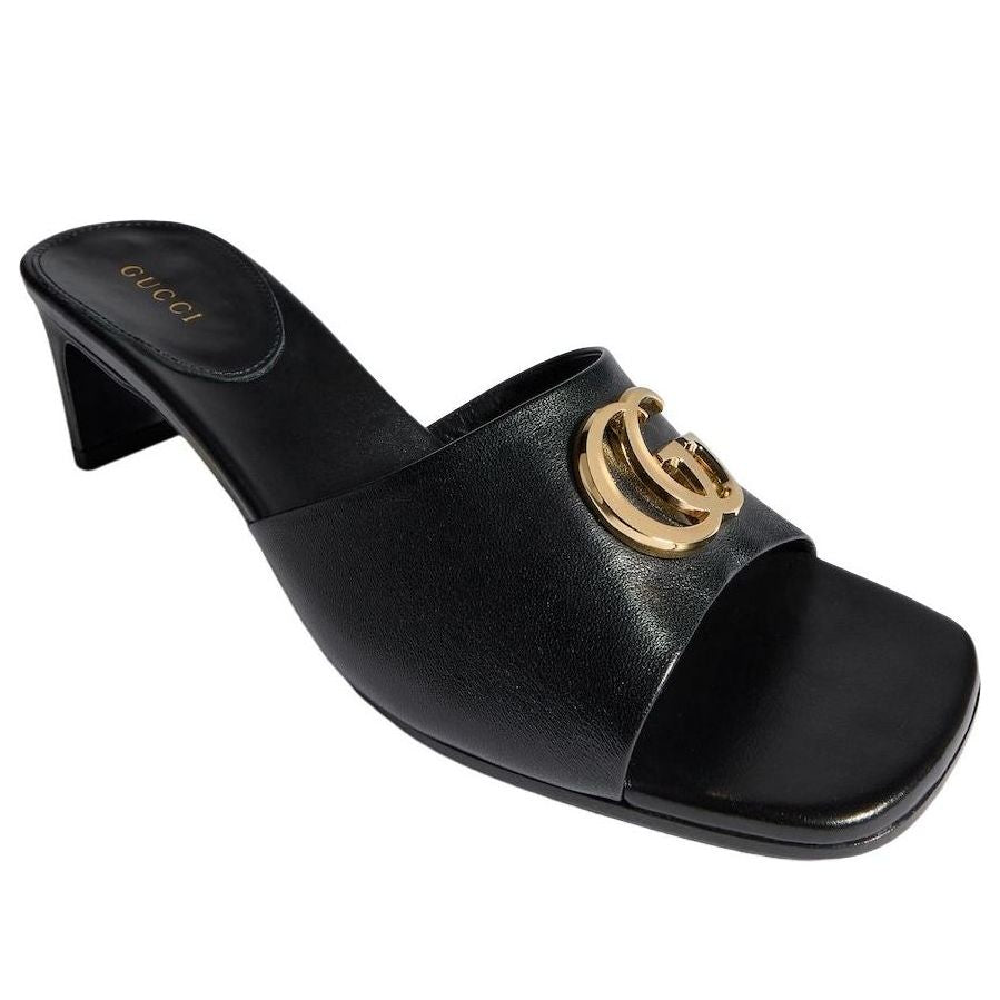 (WMNS) Gucci Slide Sandal with Double G 'Black' 871480-BKO00-1000