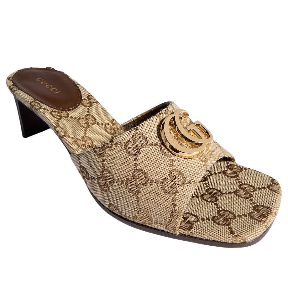 (WMNS) Gucci Slide Sandal with Double G 'Sand Dark Brown' 871481-FAFUW-9611