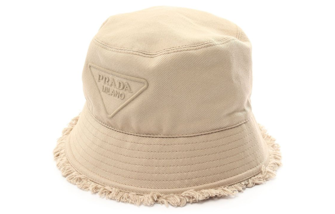 PRADA Cotton Bucket Hats Women's Beige