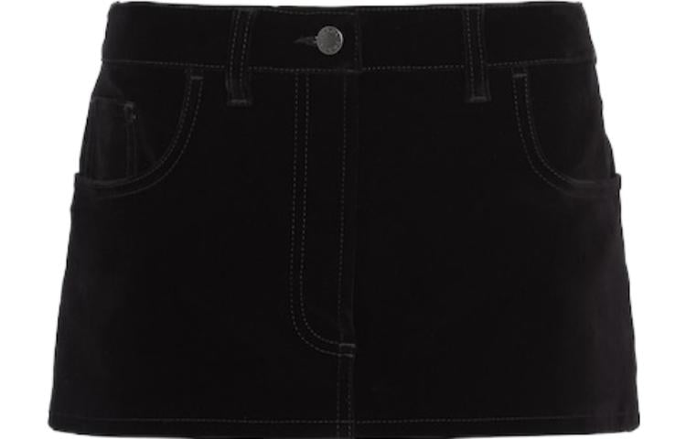 PRADA Denim Short Skirts Women's Black