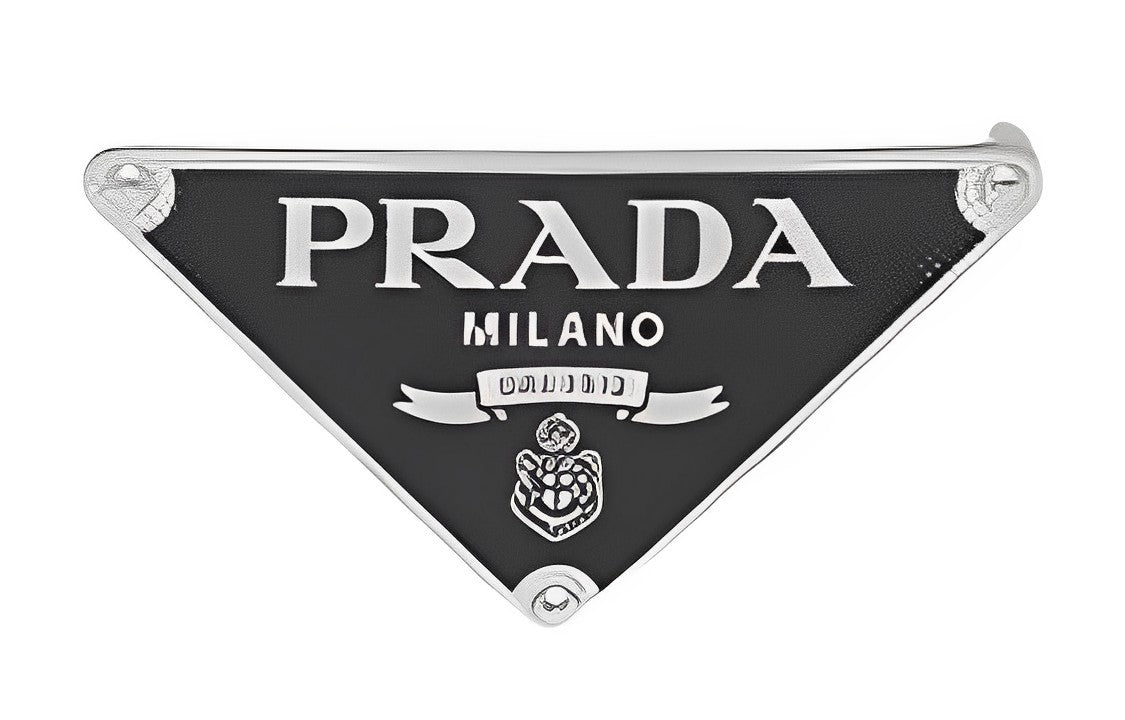PRADA Enameled Metal Buckle Men's Black