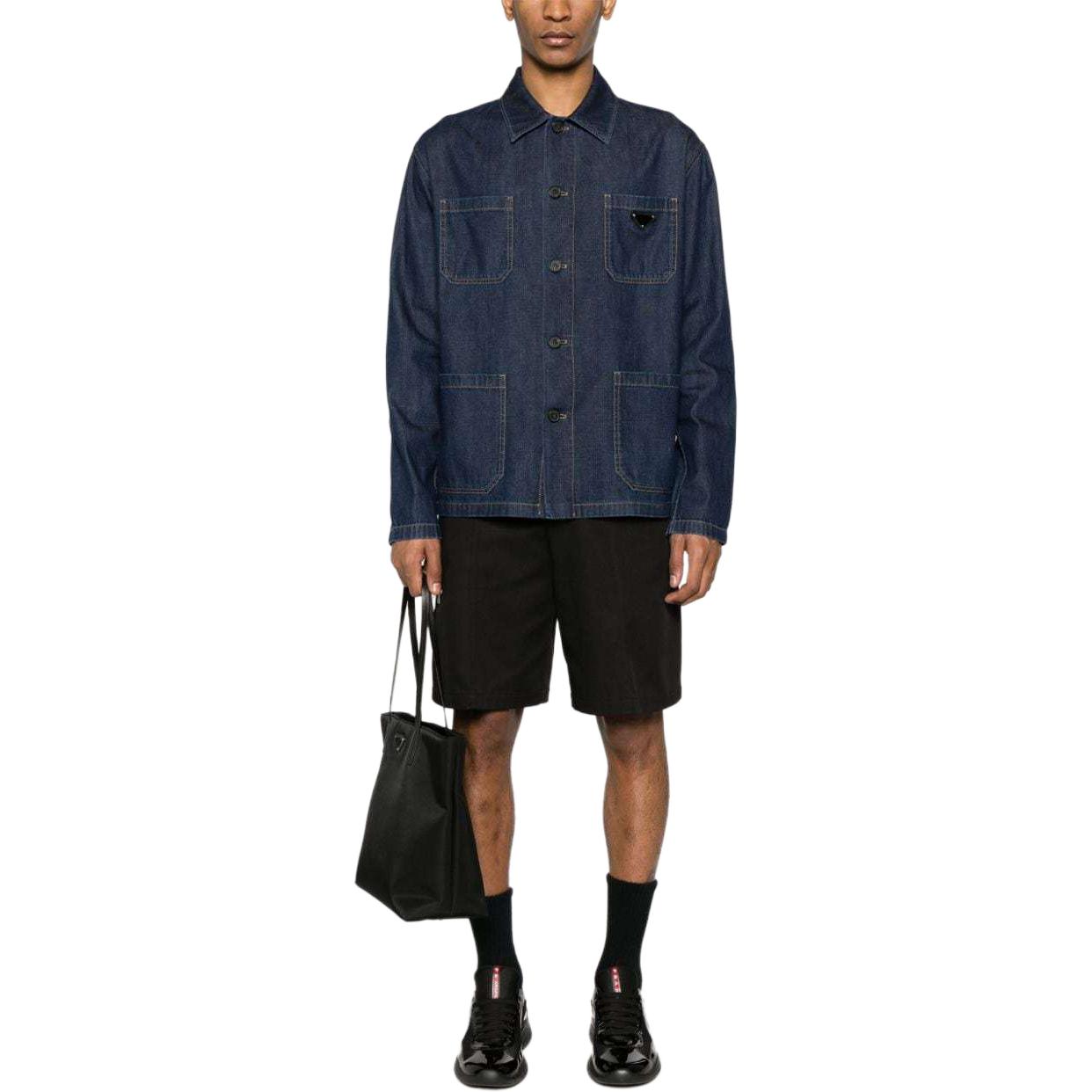PRADA Denim Jacket Men's Dark Blue