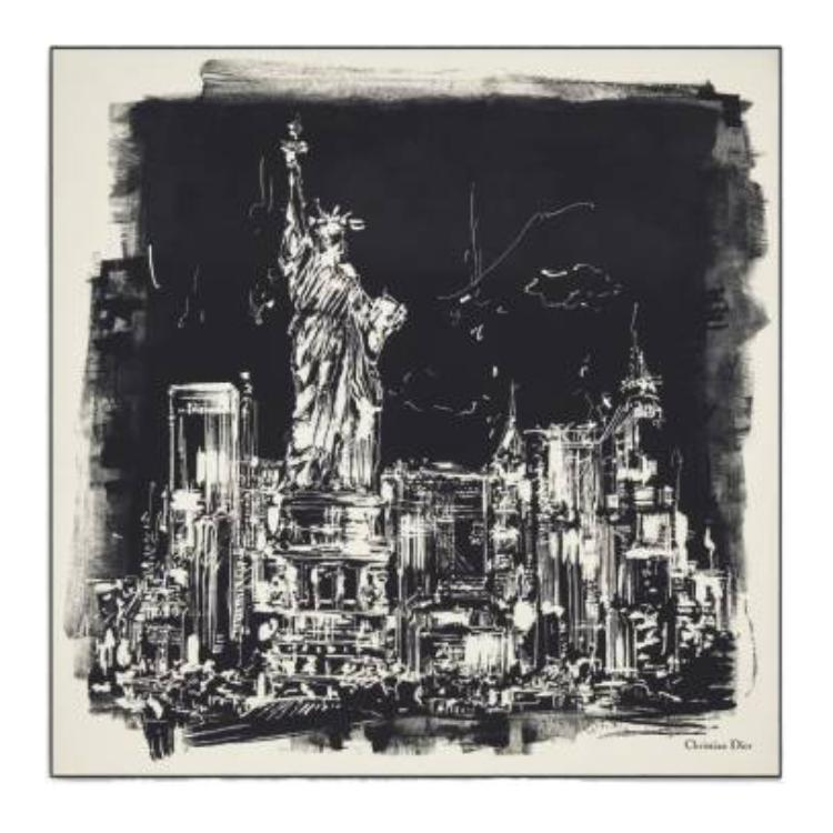 DIOR Silk Scarves Women's Black