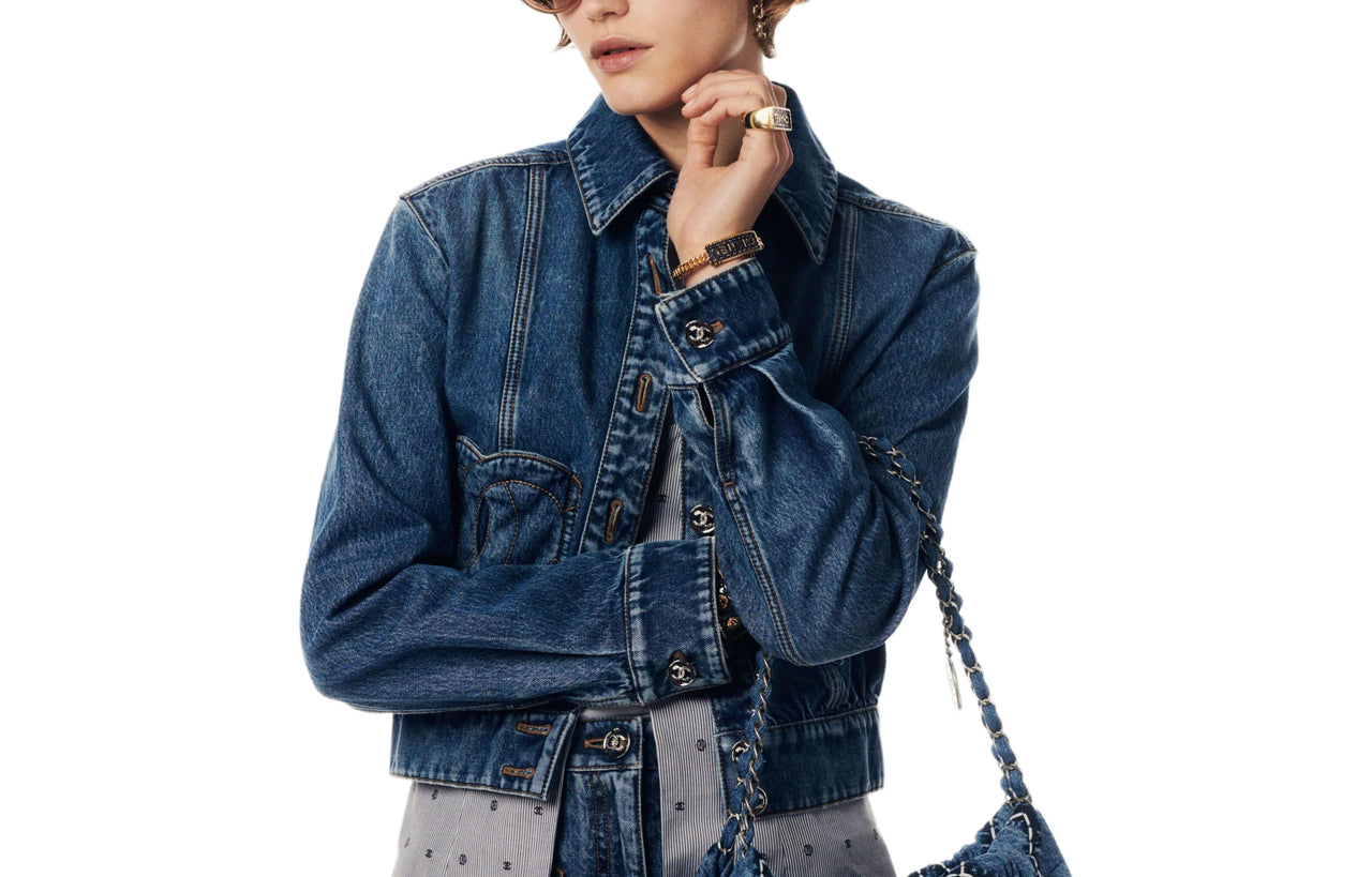 CHANEL 24 New Spring And Summer Arrivals Denim Jacket Women's Blue
