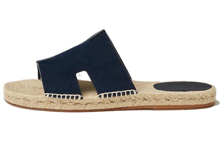 HERMES Antigua Slide Slippers Men's Dark Blue