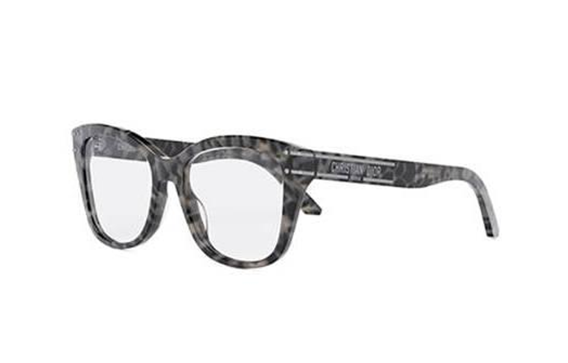 DIOR Acetate Irregular Shape Eyeglass Frames Unisex Gray