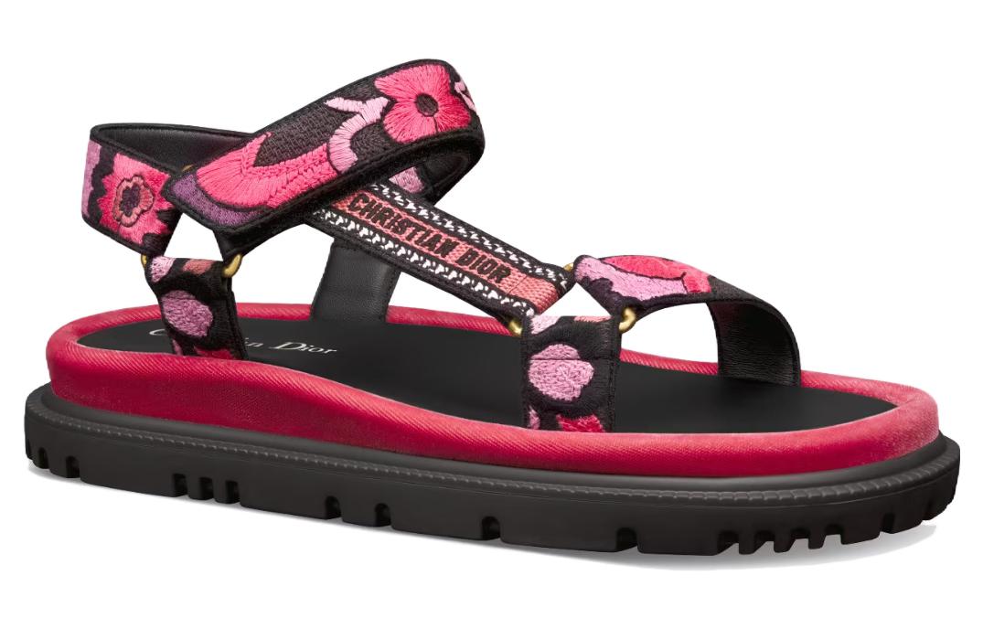 DIOR Dioriviera D Wave Stylish Sandal Women's Black Pink