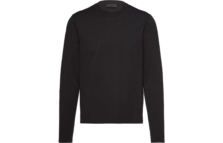 PRADA Embroidered Logo Long sleeve T shirt