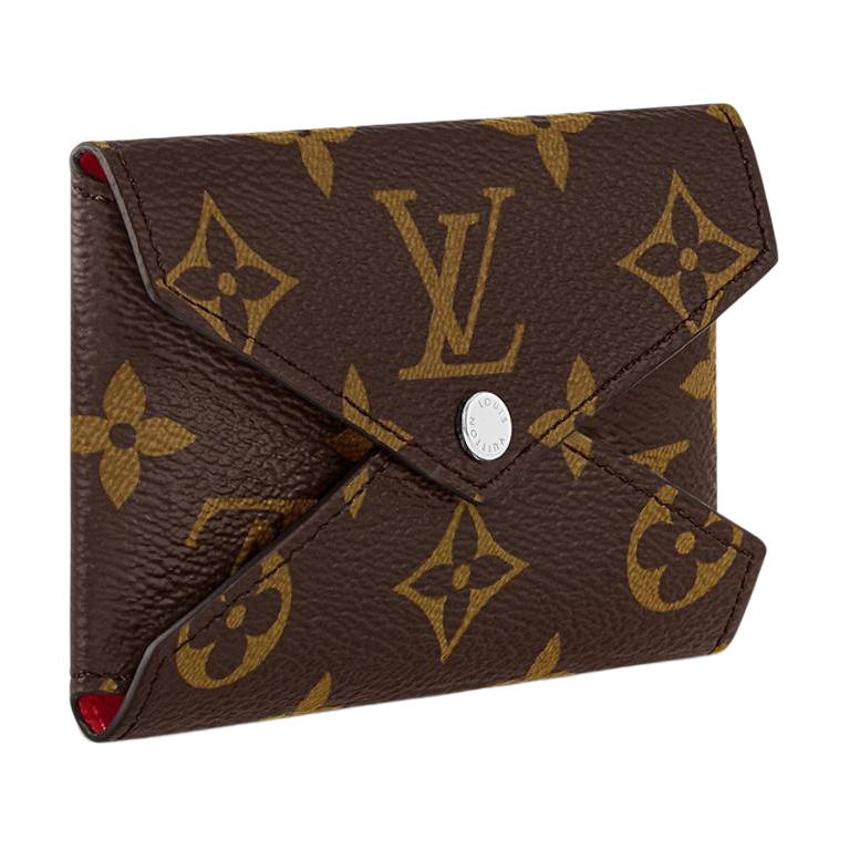 LOUIS VUITTON Kirigami Coated Canvas Coated Canvas Card Holder Women's Dark Red & Brown