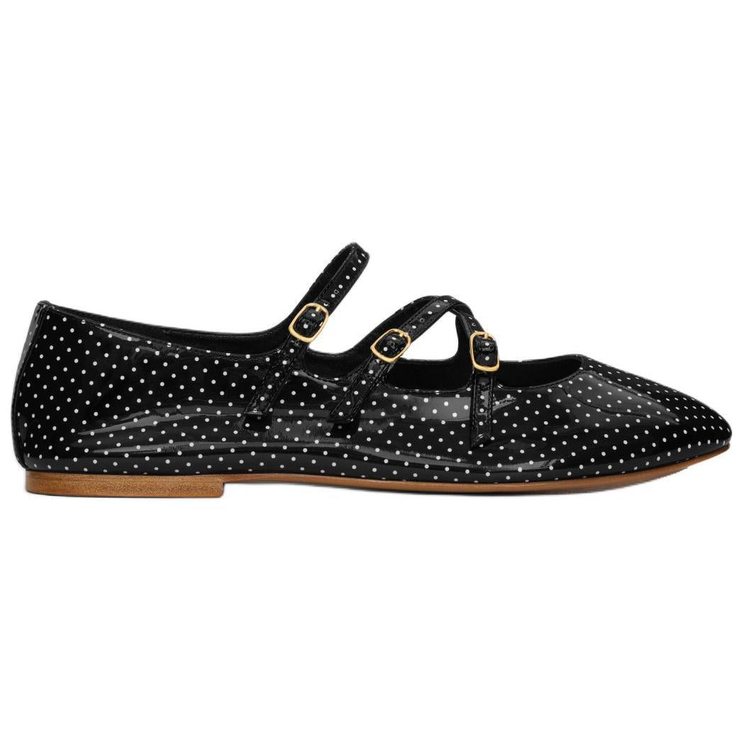 CELINE Flat Mary Jane Shoes Women's Black