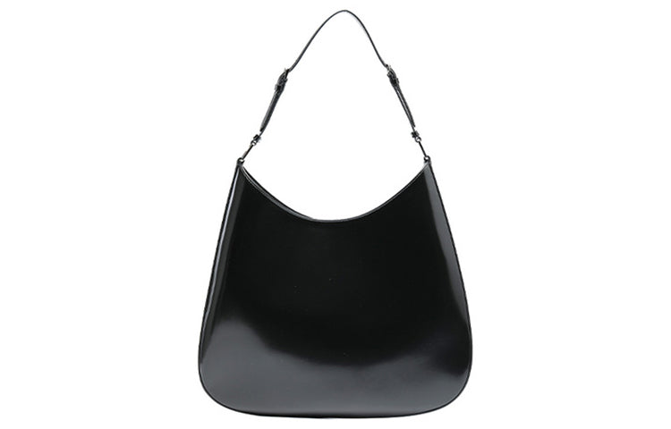 PRADA Cleo Leather Shoulder Bag Women's Black