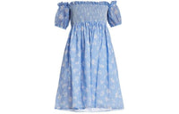 MIU MIU SS23 Short Sleeved Dress Women's Blue