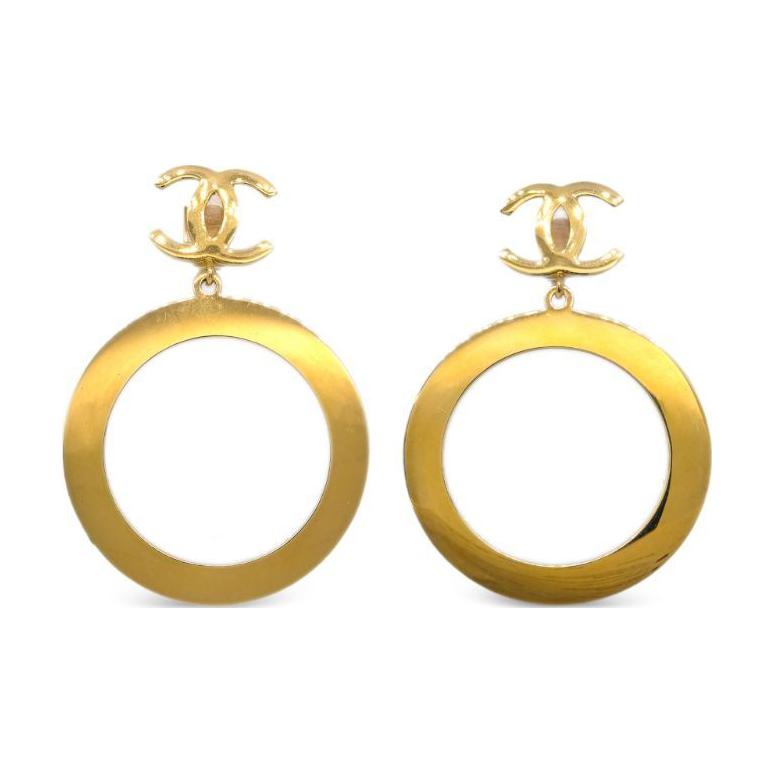 CHANEL 1990 2000s Cc Dangle Earrings
