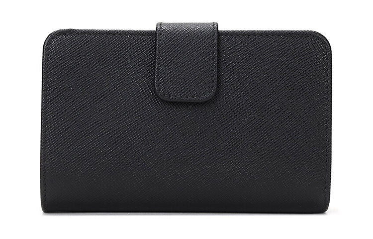 PRADA Cow Leather Wallet Women's Black