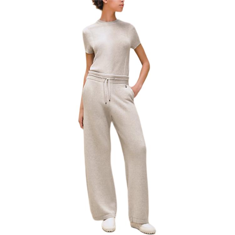 HERMES FW24 Casual Pants Women's Natural Beige