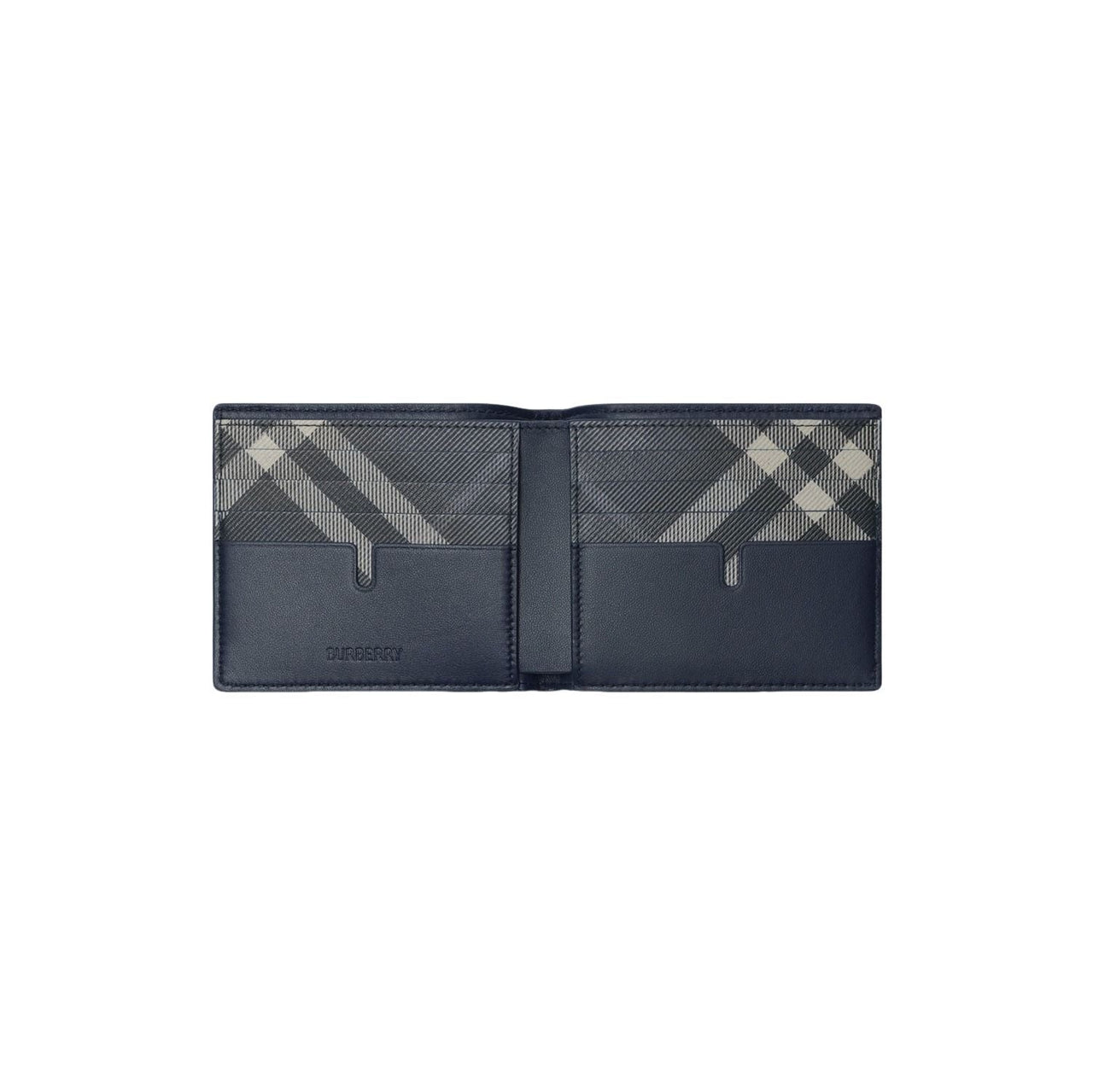 Burberry 26 Pop Check Bifold Wallet 'Midnight Blue' 81189851