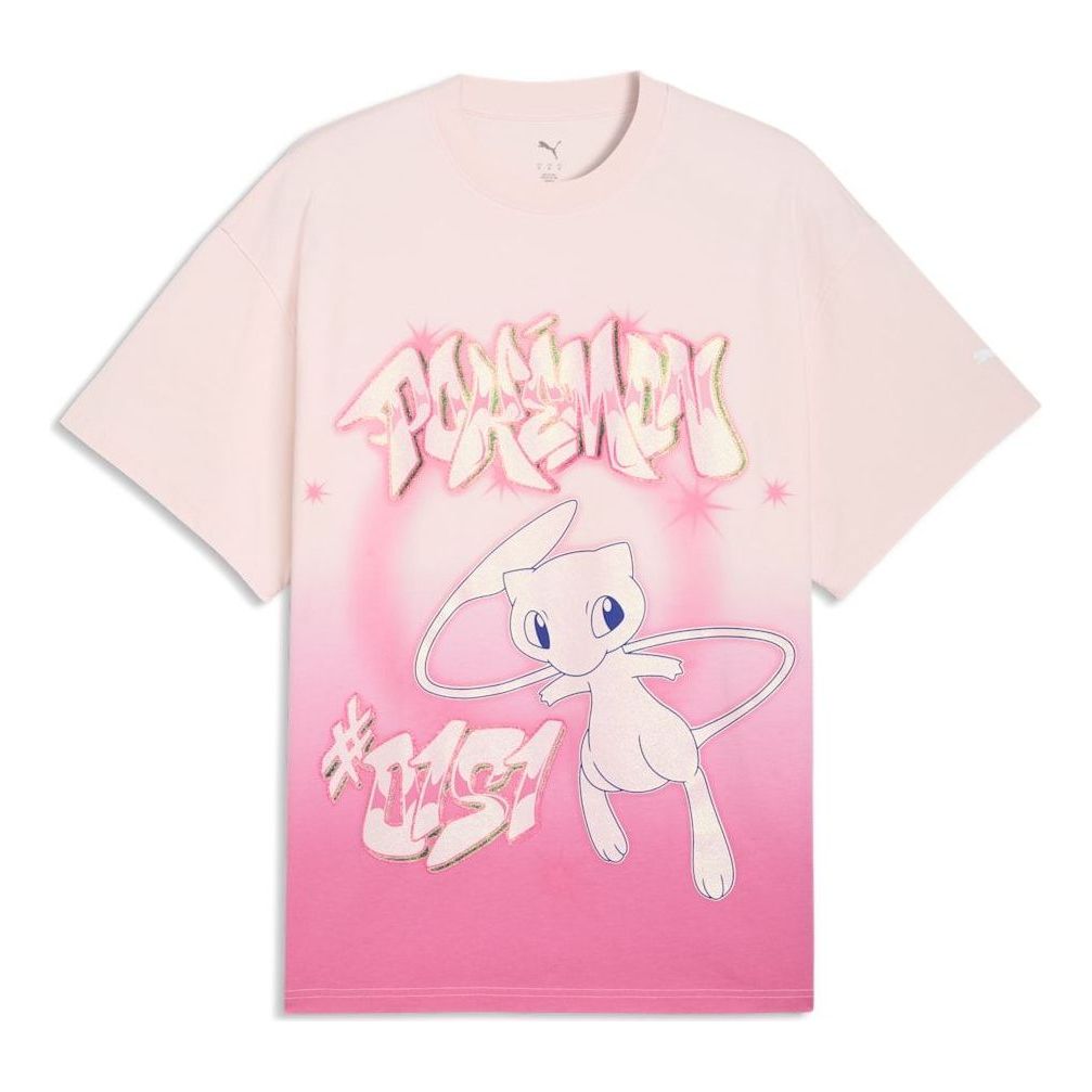 PUMA x Pokemon Shiny Mew Oversized T-Shirt 'Jasmine Flower Posie Pink' 635657-01
