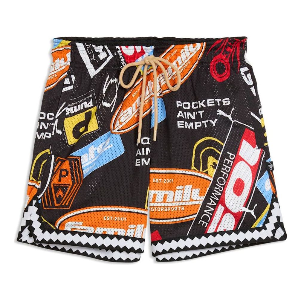 PUMA x FAST & FURIOUS 6" Reversible Shorts 'PUMA Black AOP' 637902-01